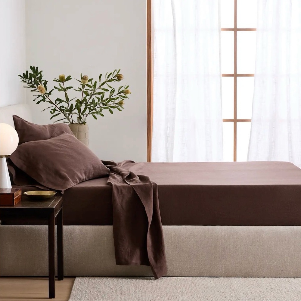 Quince espresso Brown Bedding Sheets